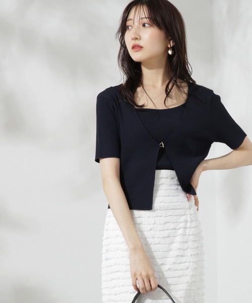 PROPORTION BODY DRESSING（プロポーションボディドレッシング）の「キャミアンサンブルニット / 1214270703（ニット/セーター・レディース・ネイビー/グリーン/グレー・FREE）」の3枚目の写真