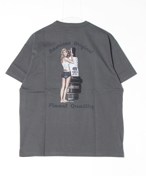 schott（ショット）の「SCHOTT-T-SHIRT PLUG ADVERTISING（Tシャツ/カットソー・メンズ・ホワイト/ブラック・M/L/XL）」の13枚目の写真
