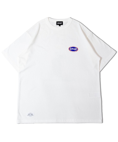 schott（ショット）の「SCHOTT-T-SHIRT PLUG ADVERTISING（Tシャツ/カットソー・メンズ・ホワイト/ブラック・M/L/XL）」の3枚目の写真