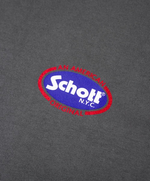 schott（ショット）の「SCHOTT-T-SHIRT PLUG ADVERTISING（Tシャツ/カットソー・メンズ・ホワイト/ブラック・M/L/XL）」の10枚目の写真