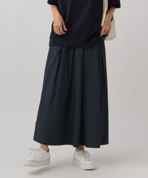 Elura(エルーラ)の「【梅雨対応】 撥水フレアスカート/127200(スカート・レディース・ネイビー/ライトブルー/オレンジ・FREE/FREE(S))」の2枚目の写真