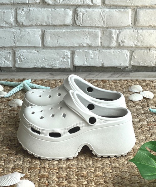 LUGG NAGG(ラグナグ)の「【厚底】ラバークロッグサンダル【ベルト稼働】(サンダル・レディース・ホワイト/ブラック/ベージュ・M/L)」の20枚目の写真