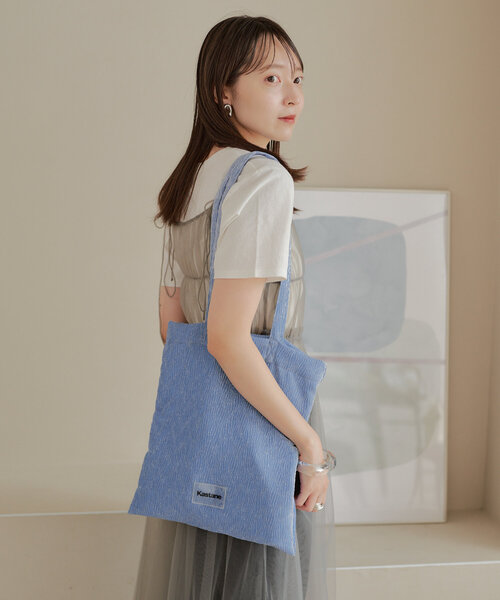 Kastane（カスタネ）の「【5色展開/A4サイズ】NEWシャイニーマルチトートBAG（トートバッグ・レディース・ピンク/ベージュ/ブラック/ホワイト/ブルー系その他・FREE）」の14枚目の写真