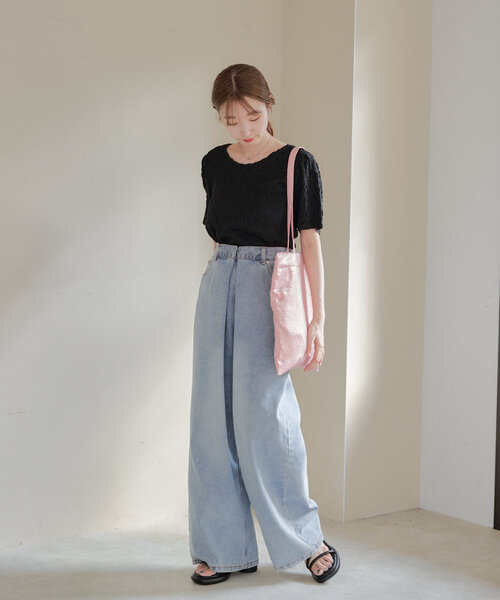 Kastane（カスタネ）の「【5色展開/A4サイズ】NEWシャイニーマルチトートBAG（トートバッグ・レディース・ピンク/ベージュ/ブラック/ホワイト/ブルー系その他・FREE）」の18枚目の写真