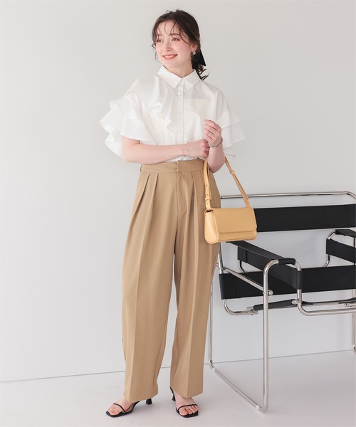 ✽JUGLITTY✽ チュールシャツブラウス　新品タグ付き レイヤーチュールブラウス（シャツ/ブラウス）｜JUSGLITTY