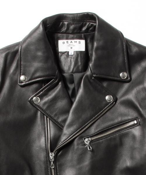 BEAMS（ビームス）の「◆BEAMS / ダブル ライダース ジャケット（ライダースジャケット・メンズ・ブラック/ブラウン・MEDIUM/SMALL/LARGE）」の9枚目の写真