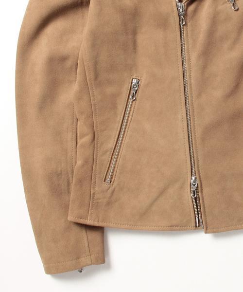 BEAMS（ビームス）の「◆BEAMS / ダブル ライダース ジャケット（ライダースジャケット・メンズ・ブラック/ブラウン・MEDIUM/SMALL/LARGE）」の4枚目の写真