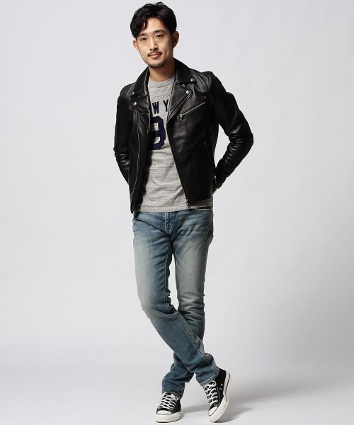 BEAMS（ビームス）の「◆BEAMS / ダブル ライダース ジャケット（ライダースジャケット・メンズ・ブラック/ブラウン・MEDIUM/SMALL/LARGE）」の13枚目の写真