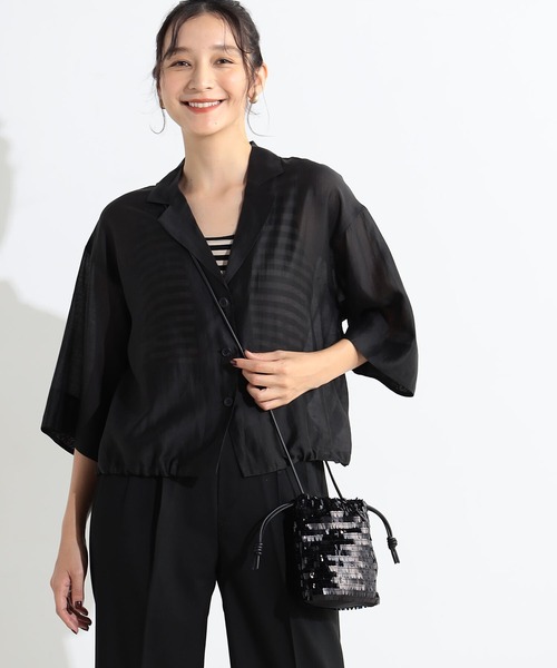 FOUND GOOD(ファウンドグッド)の「スパンコールポーチ(ショルダーバッグ・レディース・グレー系2/ブラック/ベージュ・FREE)」の2枚目の写真