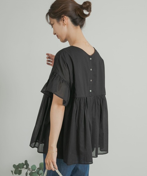 URBAN RESEARCH DOORS（アーバンリサーチドアーズ）の「コットンボイル2WAY切替ブラウス（シャツ/ブラウス・レディース・オフホワイト/ブルー/ブラック・MEDIUM）」の22枚目の写真