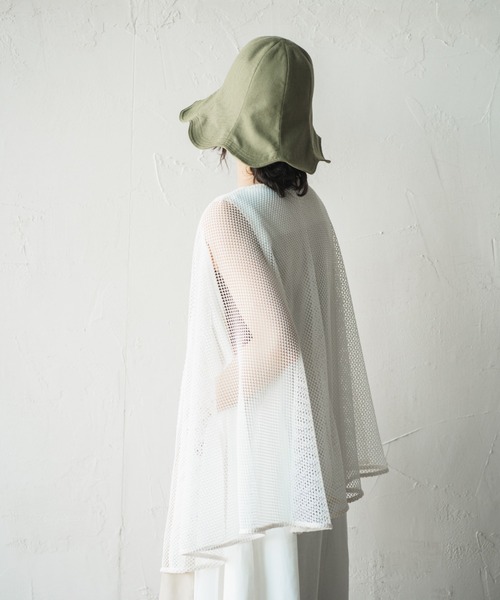 ORIENT MILLINERY（オリエント ミリナリー）の「NAMI【ﾅﾐ】UVプロテクト サンシェード チューリップハット（ハット・レディース・パープル/グリーン/クリーム/ブラック・FREE）」の21枚目の写真