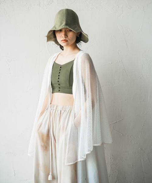 ORIENT MILLINERY（オリエント ミリナリー）の「NAMI【ﾅﾐ】UVプロテクト サンシェード チューリップハット（ハット・レディース・パープル/グリーン/クリーム/ブラック・FREE）」の22枚目の写真