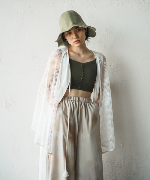 ORIENT MILLINERY（オリエント ミリナリー）の「NAMI【ﾅﾐ】UVプロテクト サンシェード チューリップハット（ハット・レディース・パープル/グリーン/クリーム/ブラック・FREE）」の18枚目の写真