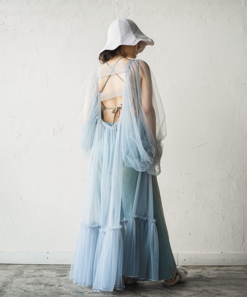 ORIENT MILLINERY（オリエント ミリナリー）の「NAMI【ﾅﾐ】UVプロテクト サンシェード チューリップハット（ハット・レディース・パープル/グリーン/クリーム/ブラック・FREE）」の14枚目の写真