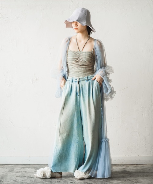 ORIENT MILLINERY（オリエント ミリナリー）の「NAMI【ﾅﾐ】UVプロテクト サンシェード チューリップハット（ハット・レディース・パープル/グリーン/クリーム/ブラック・FREE）」の13枚目の写真