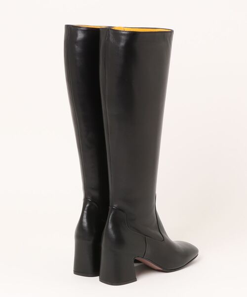 inter-chaussures(インターショシュール)の「【mara bini】スクエアトウカバードヒールロングブーツ(E43203)(ブーツ・レディース・ブラック・37/38/36)」の2枚目の写真
