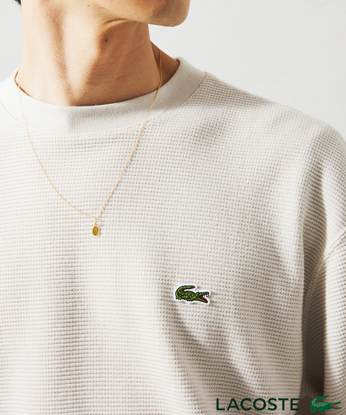 LACOSTE（ラコステ）の「LACOSTE / ラコステ 別注 オーバーサイズ ヘビーピケ L/S Tシャツ（Tシャツ/カットソー・メンズ・ブラック/グレー/グリーン/カーキ/バーガンディー・4/3/5）」の3枚目の写真