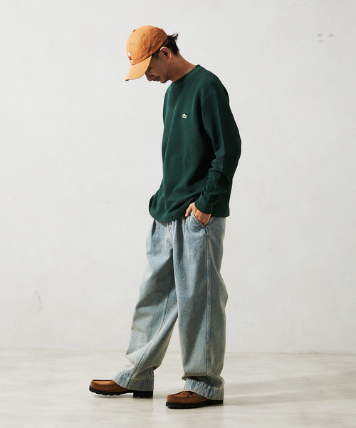 LACOSTE（ラコステ）の「LACOSTE / ラコステ 別注 オーバーサイズ ヘビーピケ L/S Tシャツ（Tシャツ/カットソー・メンズ・ブラック/グレー/グリーン/カーキ/バーガンディー・4/3/5）」の21枚目の写真