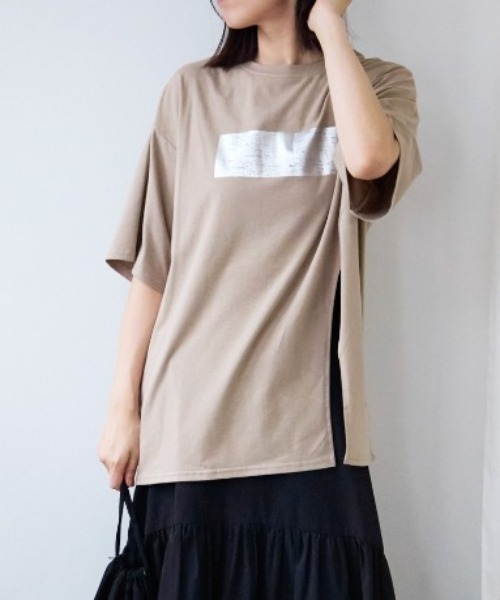 2枚セット✨️ 45R プリント Tシャツ コットン カットソー 半袖 黄 茶 SUNNY APARTMENT USAコットン ビックシルエット 刺繍/プリント