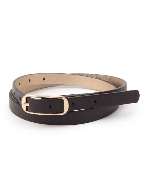 SHOO・LA・RUE（シューラルー）の「リバーシブルスムースベルト（ベルト・レディース・ブラウン系その他2/ブラウン系その他/ブラック・00）」の2枚目の写真