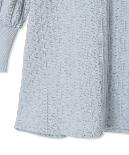 Amourire girl（アムリールガール）の「袖チュールワンピース(130㎝～160㎝)（ワンピース・キッズ・オフホワイト/ブラック/サックスブルー/ピンク・130cm/140cm/150cm/160cm）」の22枚目の写真