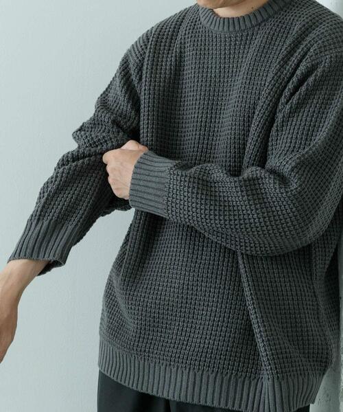 セール】ワッフル編み クルーネックニット（ニット/セーター）｜ITEMS