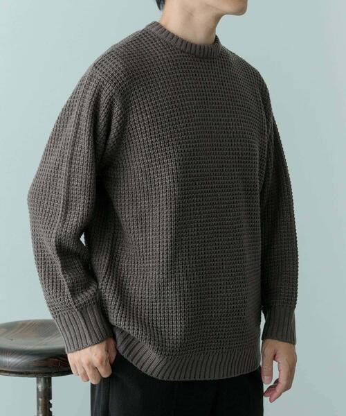 セール】ワッフル編み クルーネックニット（ニット/セーター）｜ITEMS