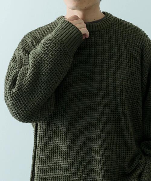 セール】ワッフル編み クルーネックニット（ニット/セーター）｜ITEMS