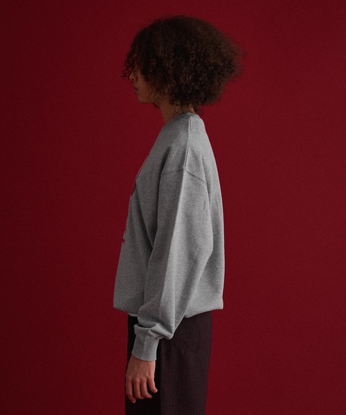 WISH FOR EVER(ウィッシュフォーエバー)の「DRAW CODE HEART LOGO SWEAT/ドローコードハートロゴスウェット(スウェット・メンズ・グレー/ブラック/レッド/ライトグレー・MEDIUM/LARGE/SMALL)」の9枚目の写真