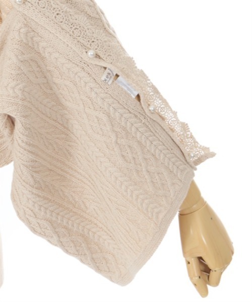 axes femme（アクシーズファム）の「２ＷＡＹニットストール（ストール/ショール・レディース・ワイン/キナリ/チャコール・FREE）」の7枚目の写真