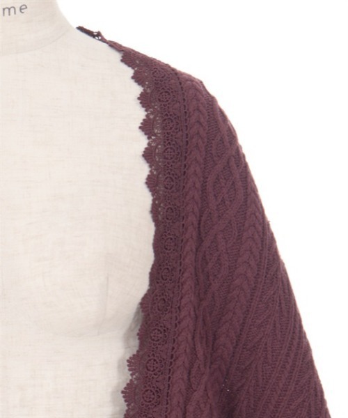 axes femme（アクシーズファム）の「２ＷＡＹニットストール（ストール/ショール・レディース・ワイン/キナリ/チャコール・FREE）」の12枚目の写真