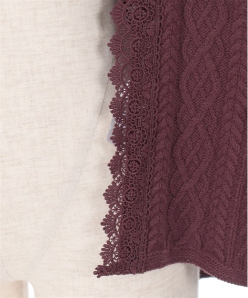 axes femme（アクシーズファム）の「２ＷＡＹニットストール（ストール/ショール・レディース・ワイン/キナリ/チャコール・FREE）」の13枚目の写真