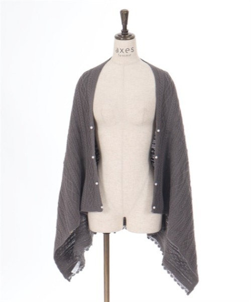 axes femme（アクシーズファム）の「２ＷＡＹニットストール（ストール/ショール・レディース・ワイン/キナリ/チャコール・FREE）」の16枚目の写真