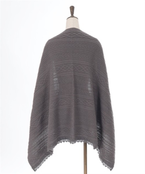 axes femme（アクシーズファム）の「２ＷＡＹニットストール（ストール/ショール・レディース・ワイン/キナリ/チャコール・FREE）」の18枚目の写真