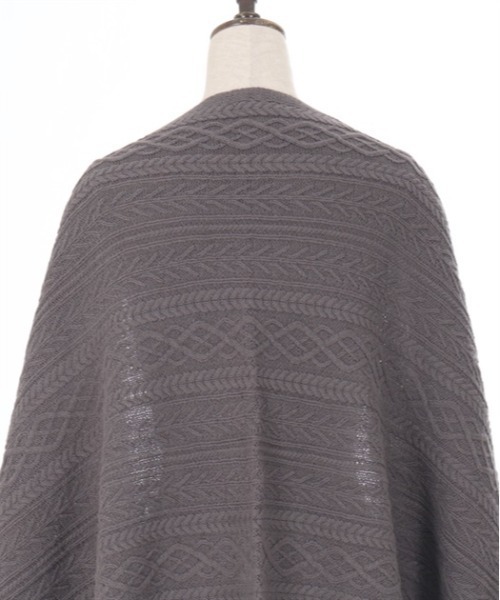 axes femme（アクシーズファム）の「２ＷＡＹニットストール（ストール/ショール・レディース・ワイン/キナリ/チャコール・FREE）」の20枚目の写真