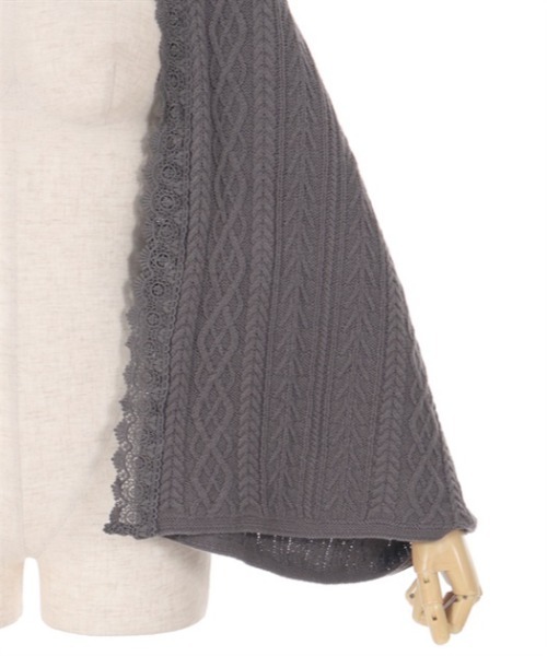 axes femme（アクシーズファム）の「２ＷＡＹニットストール（ストール/ショール・レディース・ワイン/キナリ/チャコール・FREE）」の22枚目の写真