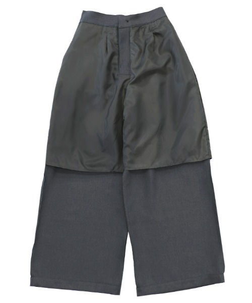 select MOCA(セレクトモカ)の「タックワイドシルエットパンツ(スラックス・レディース・チャコール/ブラック・MEDIUM/LARGE)」の11枚目の写真