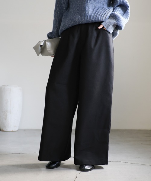 セール】タックワイドシルエットパンツ（スラックス）｜select MOCA
