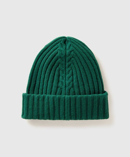 BENETTON (UNITED COLORS OF BENETTON)（ベネトンユナイテッドカラーズオブベネトン）の「【GREEN B】無地ニット帽・ワッチ（ニットキャップ/ビーニー・レディース・グリーン/ブラウン/ネイビー・ONE SIZE）」の9枚目の写真