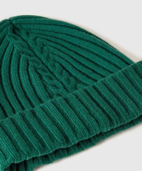 BENETTON (UNITED COLORS OF BENETTON)（ベネトンユナイテッドカラーズオブベネトン）の「【GREEN B】無地ニット帽・ワッチ（ニットキャップ/ビーニー・レディース・グリーン/ブラウン/ネイビー・ONE SIZE）」の5枚目の写真