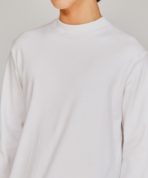 HANES(ヘインズ)の「【Hanes】Suede Knit スエードニット クルーネックロングスリーブ HM4-A204(Tシャツ/カットソー・メンズ・ホワイト/ブラック・M/L/XL)」の4枚目の写真