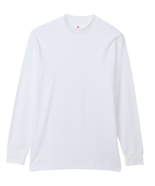 HANES(ヘインズ)の「【Hanes】Suede Knit スエードニット クルーネックロングスリーブ HM4-A204(Tシャツ/カットソー・メンズ・ホワイト/ブラック・M/L/XL)」の10枚目の写真