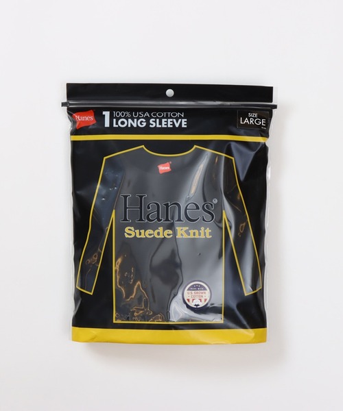 HANES(ヘインズ)の「【Hanes】Suede Knit スエードニット クルーネックロングスリーブ HM4-A204(Tシャツ/カットソー・メンズ・ホワイト/ブラック・M/L/XL)」の17枚目の写真