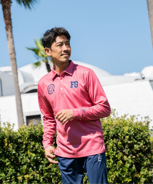 セール】【FILA GOLF/フィラゴルフ】プリント裏起毛長袖シャツ ゴルフ