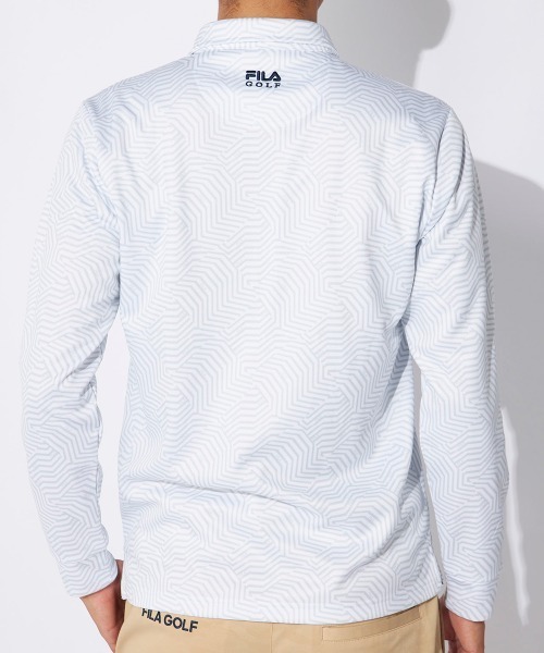FILA GOLF(フィラゴルフ )の「【FILA GOLF/フィラゴルフ】プリント裏起毛長袖シャツ ゴルフ(シャツ/ブラウス・メンズ・ネイビー/ブラック/ピンク/ホワイト・MEDIUM/LARGE/X-LARGE/XX-LARGE)」の5枚目の写真