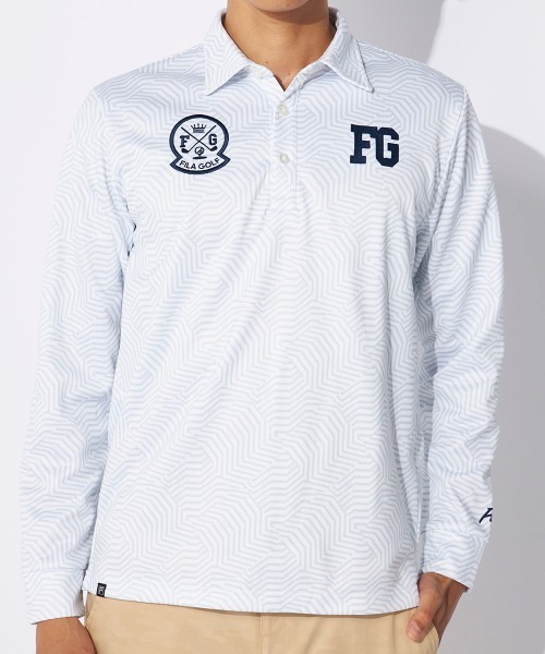 FILA GOLF(フィラゴルフ )の「【FILA GOLF/フィラゴルフ】プリント裏起毛長袖シャツ ゴルフ(シャツ/ブラウス・メンズ・ネイビー/ブラック/ピンク/ホワイト・MEDIUM/LARGE/X-LARGE/XX-LARGE)」の14枚目の写真
