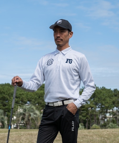 セール】【FILA GOLF/フィラゴルフ】プリント裏起毛長袖シャツ ゴルフ