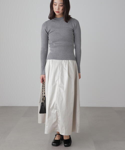 FREE'S MART（フリーズマート）の「◆ラメボトルネックリブニット（ニット/セーター・レディース・パープル/ホワイト/ライトグリーン/グレー・FREE）」の10枚目の写真