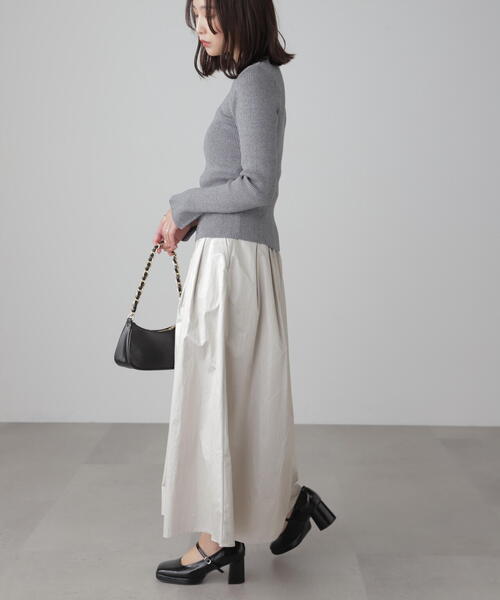 FREE'S MART（フリーズマート）の「◆ラメボトルネックリブニット（ニット/セーター・レディース・パープル/ホワイト/ライトグリーン/グレー・FREE）」の11枚目の写真