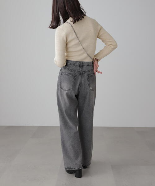 FREE'S MART（フリーズマート）の「◆ラメボトルネックリブニット（ニット/セーター・レディース・パープル/ホワイト/ライトグリーン/グレー・FREE）」の22枚目の写真